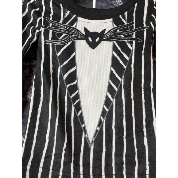Nightmare Before Christmas 12 Month Jack pajama set Black White Stripe - Picture 2 of 13